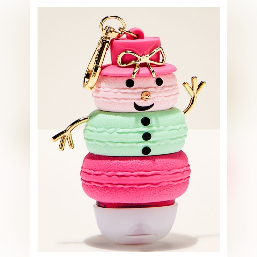 Bath & Body Works Pastel Macaron Snowman Pocketbac Holder NWT